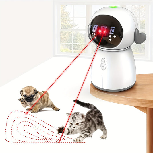 [Interactive Cat Laser Toy] Rechargeable Interactive Cat Laser Toy - Dual Laser Modes & Motion-Activated Fun for Bored Indoor Adult Cats