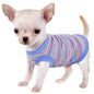 Paiaite Soft Ribbed Dog Vest - Pink Striped Tank Top for Small to Extra Small Breeds, Easy Pullover Style, Hand Wash Only, Dog Tank Top