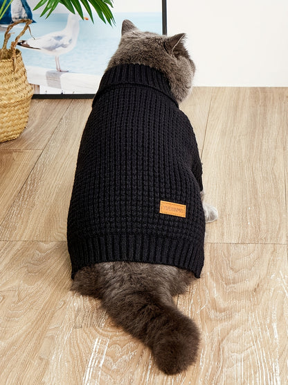 [Dirt-Resistant Pet Clothing] Thick And Dirt-Resistant Dog And Cat Pet Clothing | Ribbed Cuffs, Foldable High Collar, Textured Feel, Comfortable And Breathable, Suitable for Small, Medium, And Large