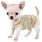 Paiaite Soft Ribbed Dog Vest - Pink Striped Tank Top for Small to Extra Small Breeds, Easy Pullover Style, Hand Wash Only, Dog Tank Top