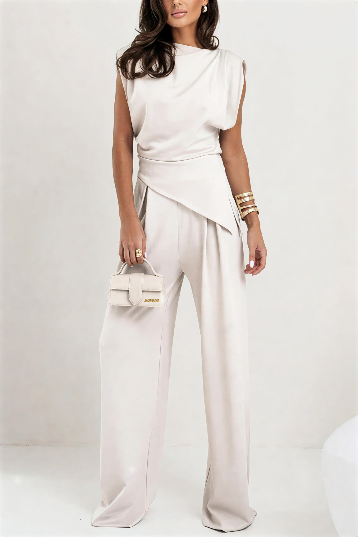 Poised Allure Draped Two-Piece Set