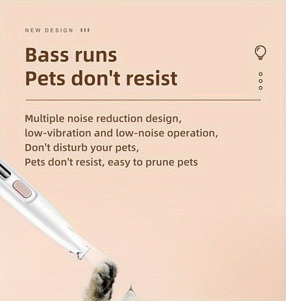 Pet Grooming Clippers with LED Light Support, Safe Low Noise, USB And Battery Longevity., Dog Clippers for Grooming, Pet Nail Clippers with Light, Dog Clippers, Dog Clippers for Grooming Professional, Pet Clippers Cordless, P