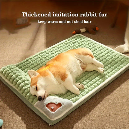 Four Seasons Dog Mat, Universal Kennel, Sleeping Nest with Winter Removable And Washable Floor Mat, Dog Sleeping Mat, Pet Soft Spine Protection, Dog Bed, Pet Sleeping Pad, Removable Mat, Square Pet Bed, Highquality Pet Mat, B