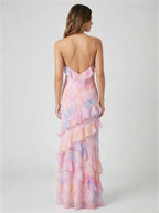 Ethereal Flow Ruffled Maxi Dress