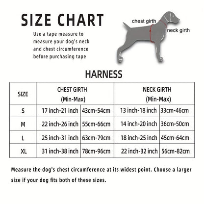 [3pcs Escape-Proof Dog Set] 3pcs Adjustable, Soft, Comfortable Escape-Proof Dog Harness & Leash & Poop Bag Dispenser Set | Breathable Dog Vest, Night Reflex, Suitable for Medium and Large Dogs Walking