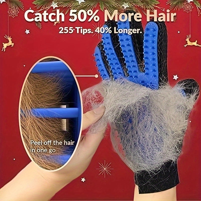 Pet Grooming Gloves, Pet De-Shedding Gloves, Dog Brush Gloves, Gentle De-Shedding Brush Gloves, De-Shedding Gloves De-Shedding Gloves, Grooming Easily And Neatly, Grooming Gloves for Dogs, Cats, Rabbits, And Horses with Long/