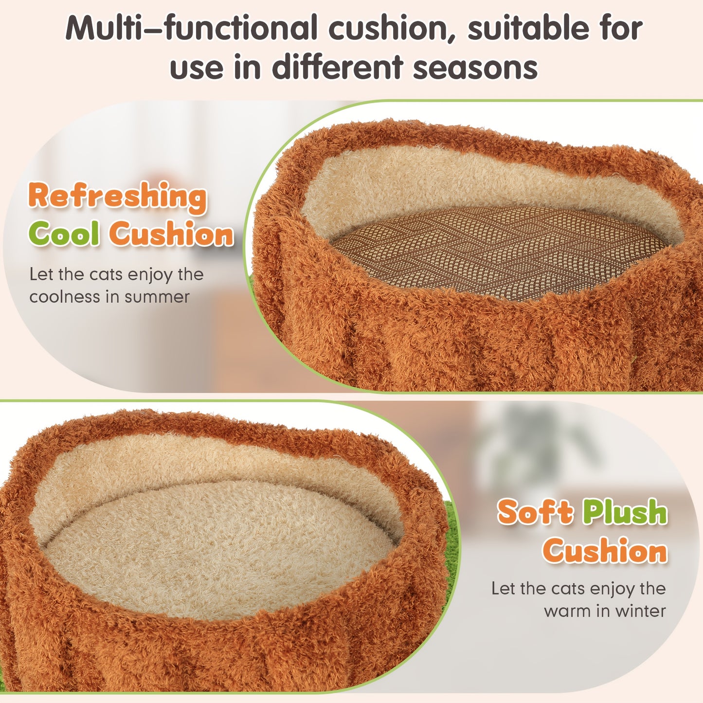 88.6" Extra Large Cat Tree Tower, Solid Wood Cat Tree, Luxury Cat Stuff Clearance, Cat Bed for Multi-Cat Households, Cat Toys for Indoor, Cat Scratcher, Cat Condo, Local Warehouse Cat House, Cat Scratching Post, Cat Climbe Fu