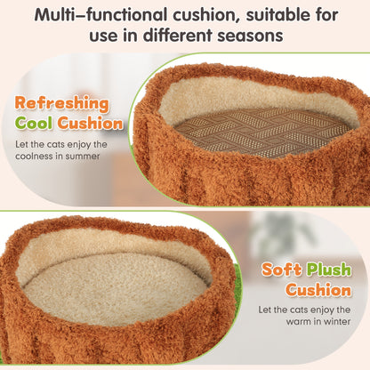 88.6" Extra Large Cat Tree Tower, Solid Wood Cat Tree, Luxury Cat Stuff Clearance, Cat Bed for Multi-Cat Households, Cat Toys for Indoor, Cat Scratcher, Cat Condo, Local Warehouse Cat House, Cat Scratching Post, Cat Climbe Fu