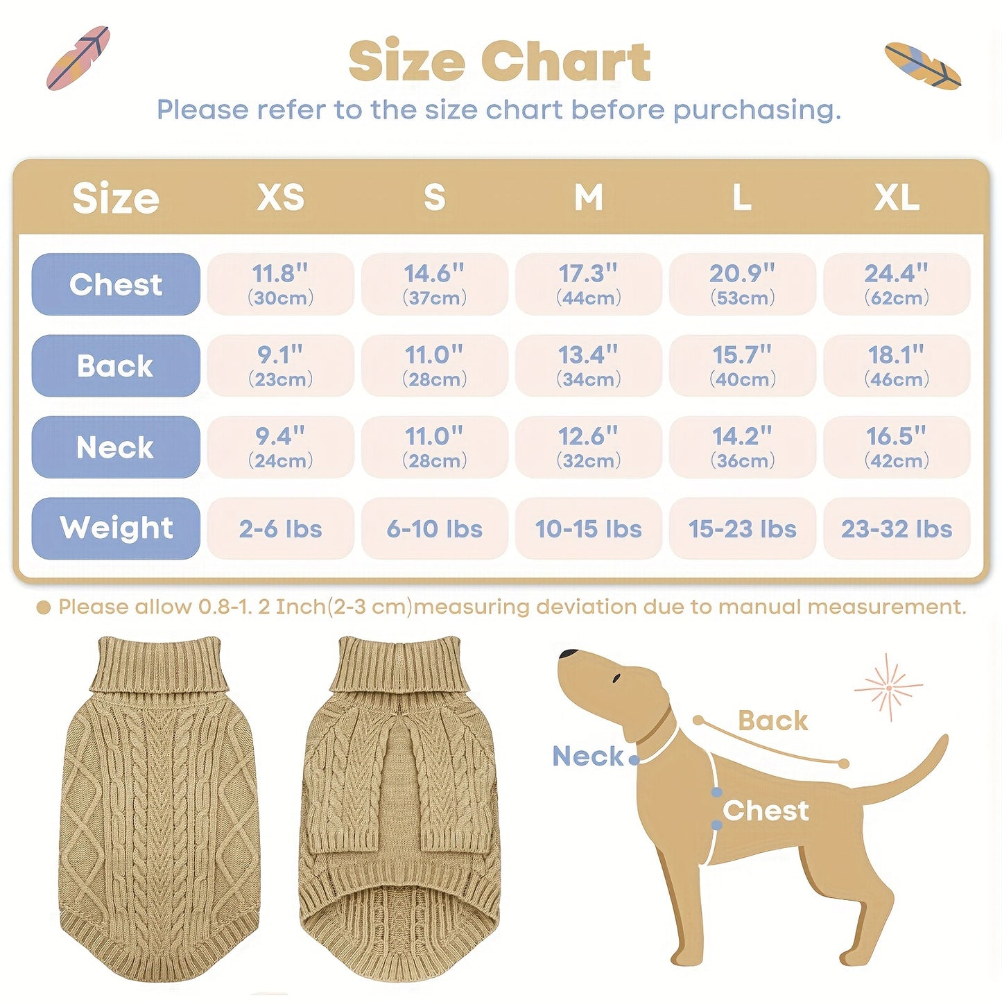 Cozy Pink Turtleneck Dog Sweater - Warm Knit Pullover for Small to Medium Breeds, Soft Long-Sleeve Pet Apparel for Chihuahuas, Bulldogs, Dachshunds, Dog Clothes