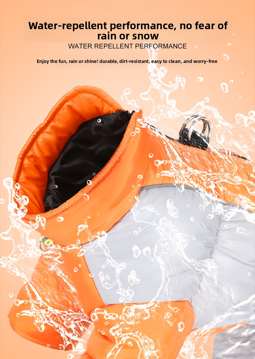 Dog Winter Jacket - Windproof High Neck Pet Coat with Zipper Closure, Warm Thermal Insulation for Small & Medium Dogs, Cute OrangeRed - Cold Weather, Machine Washable Dog Sweater For Winter & Spring, Dog Winter Clothes, Durab