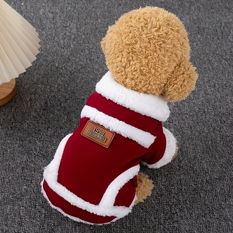 Pet Clothes Dog Sweater Cat Vest Autumn Winter Thickened Warm Puppy Coat Suitable for Small and Medium Dogs Spring Autumn Winter Warmth