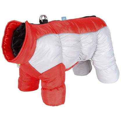 Dog Winter Jacket - Windproof High Neck Pet Coat with Zipper Closure, Warm Thermal Insulation for Small & Medium Dogs, Cute OrangeRed - Cold Weather, Machine Washable Dog Sweater For Winter & Spring, Dog Winter Clothes, Durab