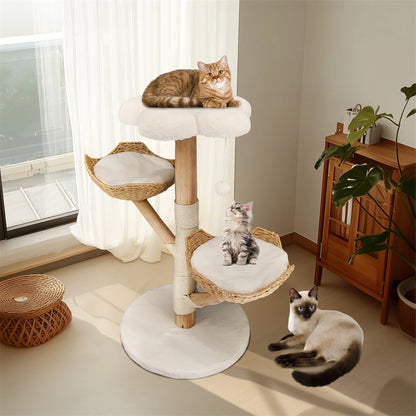Solid Wood Cat Climbing Tree