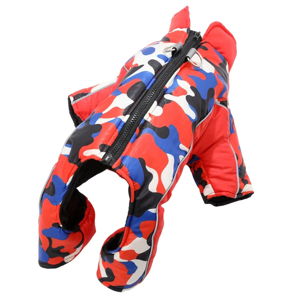 Winter Reflective Dog Clothes Jumpsuit For Small Medium Dogs Waterproof Warm Puppy Jacket Overalls Chihuahua Pet Onesie Outfits