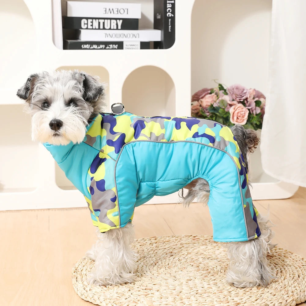Winter Reflective Dog Clothes Jumpsuit For Small Medium Dogs Waterproof Warm Puppy Jacket Overalls Chihuahua Pet Onesie Outfits