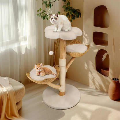 Solid Wood Cat Climbing Tree