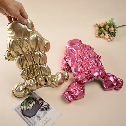 Winter Warm Dog Coat Clothes Thick Fleece Jumpsuit Overalls for Small Medium Dogs Waterproof Elastic Puppy Jacket Pet Outfits