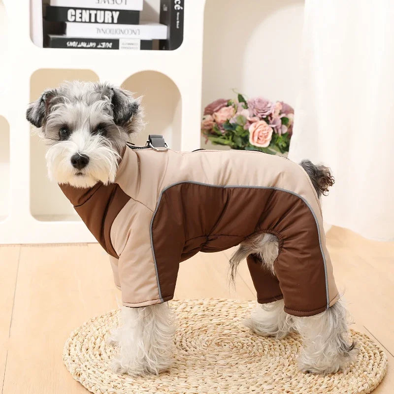 Winter Reflective Dog Clothes Jumpsuit For Small Medium Dogs Waterproof Warm Puppy Jacket Overalls Chihuahua Pet Onesie Outfits
