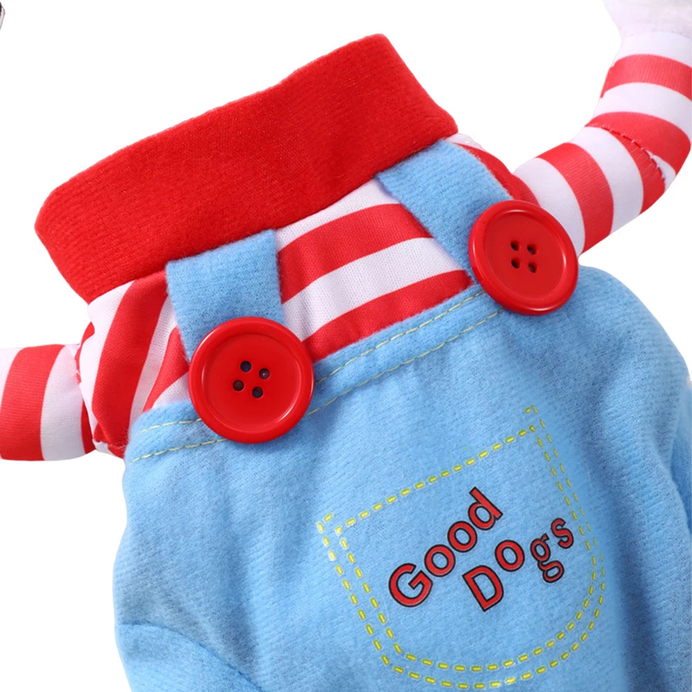 Funny Halloween Pet Costume Cat Cosplay Clothes Holding Knife Puppy Kitten Festival Dress Up Apparel Shirt Cats Dogs Party Gifts