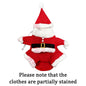 Funny Pet Cat Santa Claus Clothes Christmas Costume For Small Medium Cats Dog Cute Kitten Cosplay Set Photo Props Party Outfits