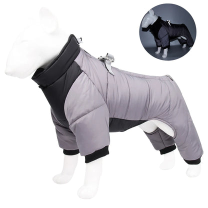 Waterproof Dog Jumpsuit Reflective Thick Puppy Jacket Overalls For Small Medium Dogs Outdoor Windproof Yorkie Pug Coat Outfits