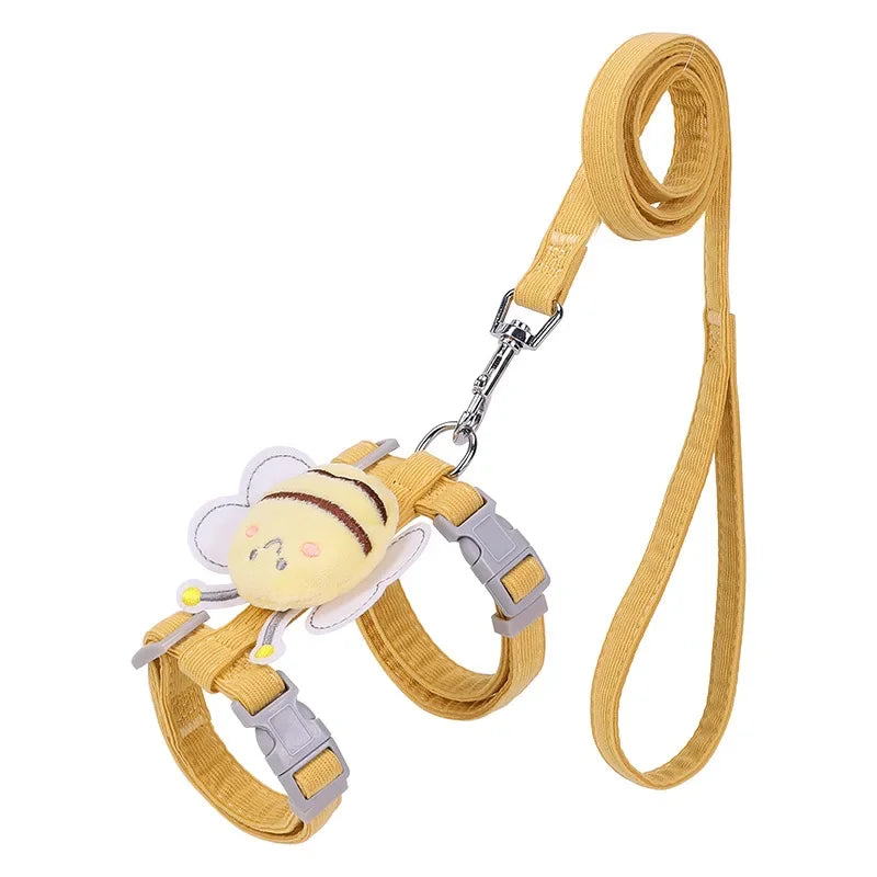 Harness Bee Leash Collar Adjustable