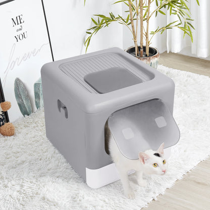 Enclosed Cat Litter Box with Scoop