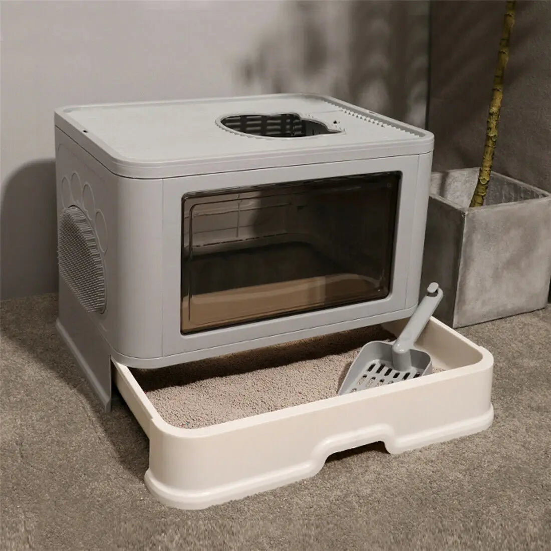 Foldable Litter Box Front Entry & Top Exit