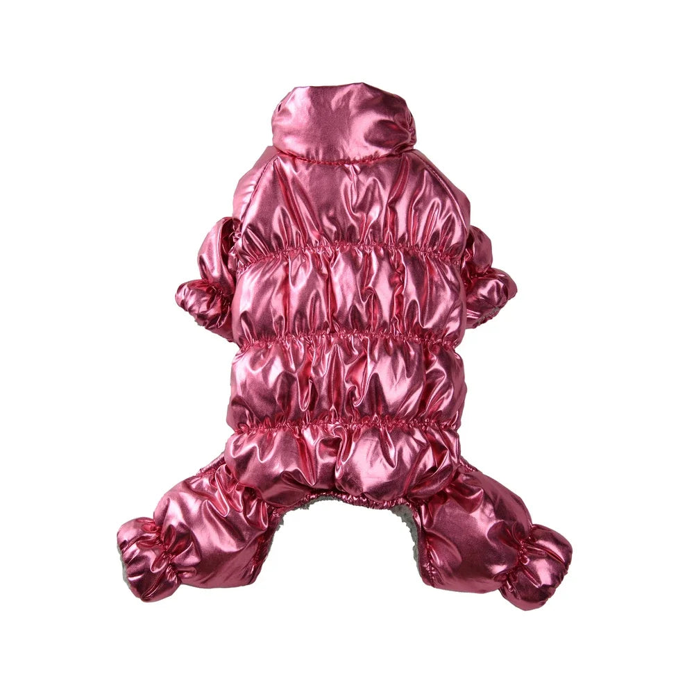 Winter Warm Dog Coat Clothes Thick Fleece Jumpsuit Overalls for Small Medium Dogs Waterproof Elastic Puppy Jacket Pet Outfits