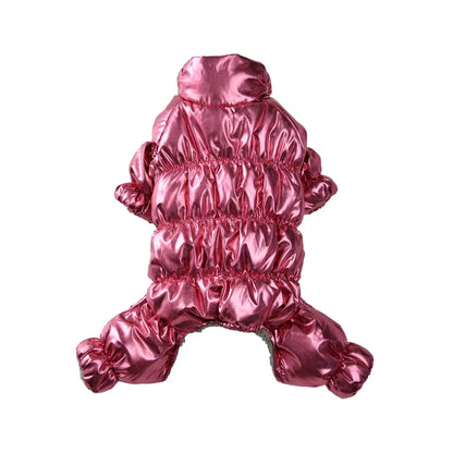 Winter Warm Dog Coat Clothes Thick Fleece Jumpsuit Overalls for Small Medium Dogs Waterproof Elastic Puppy Jacket Pet Outfits