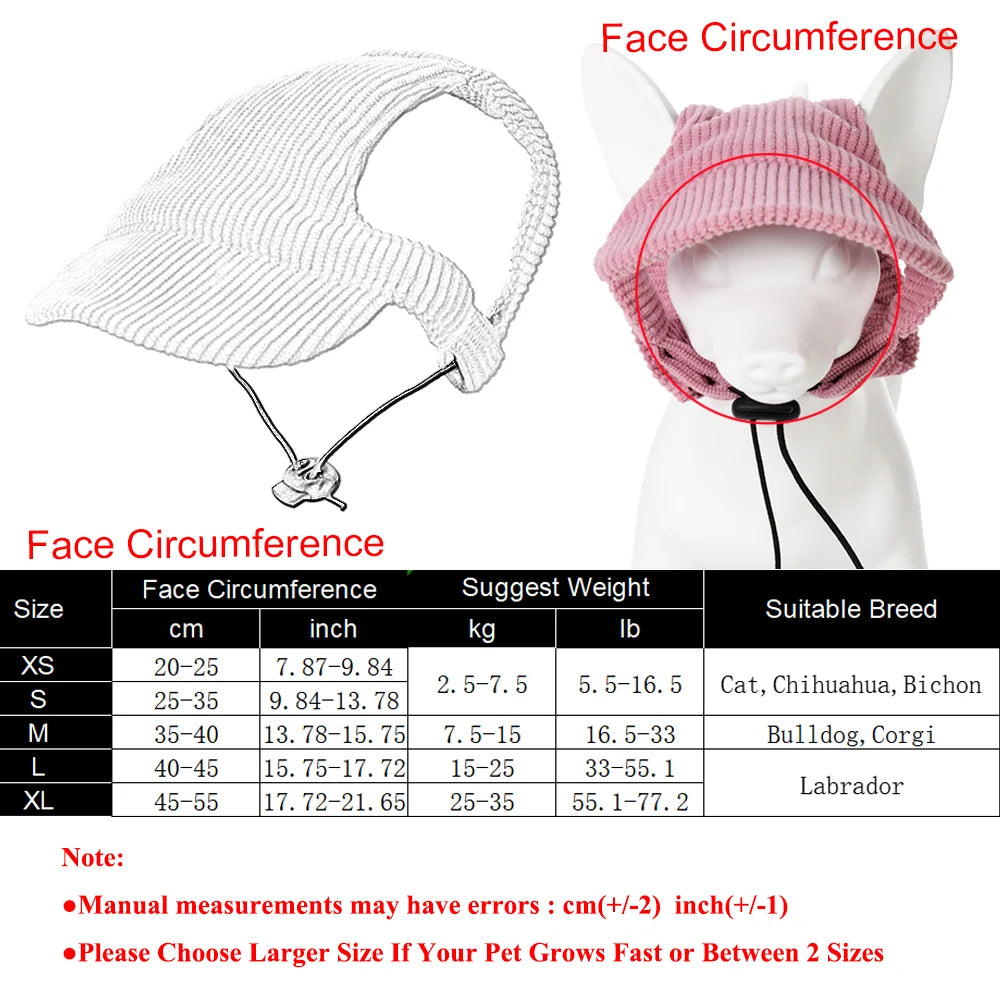 Cute Hat for Cats Dogs Adjustable Kitten Sport Baseball Cap With Ear Hole Pet Cat Sun Hats Birthday Party Headwear Accessories