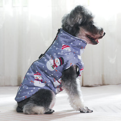 Christmas Dog Jacket Coat Winter Warm Pet Clothes for Small Medium Dogs Cats Vest Costume Waterproof Puppy Chihuahua Pug Outfits