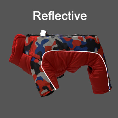 Winter Reflective Dog Clothes Jumpsuit For Small Medium Dogs Waterproof Warm Puppy Jacket Overalls Chihuahua Pet Onesie Outfits