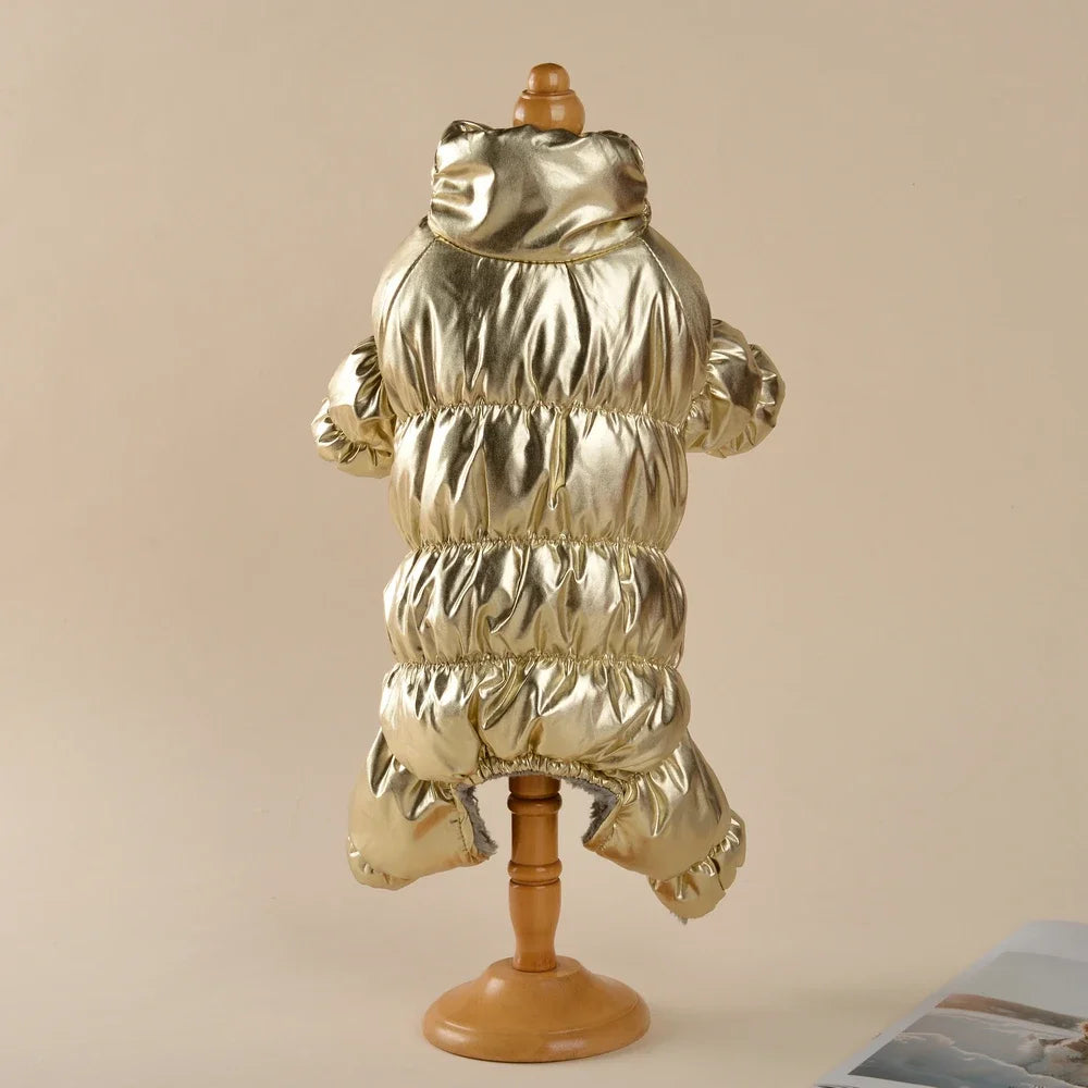 Winter Warm Dog Coat Clothes Thick Fleece Jumpsuit Overalls for Small Medium Dogs Waterproof Elastic Puppy Jacket Pet Outfits