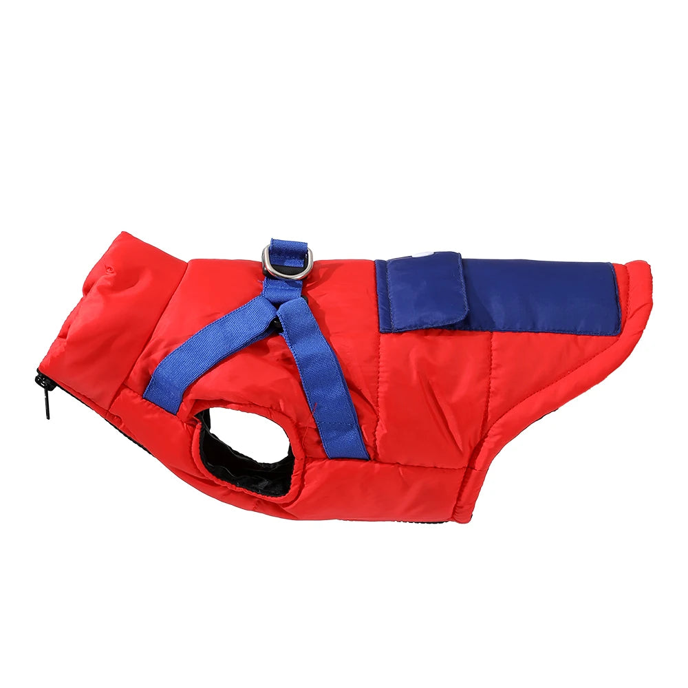 Puppy Clothes with Harness Winter Warm Dog Jacket for Small Medium Dogs Cats Apparel Chihuahua French Bulldog Pug Pet Costume