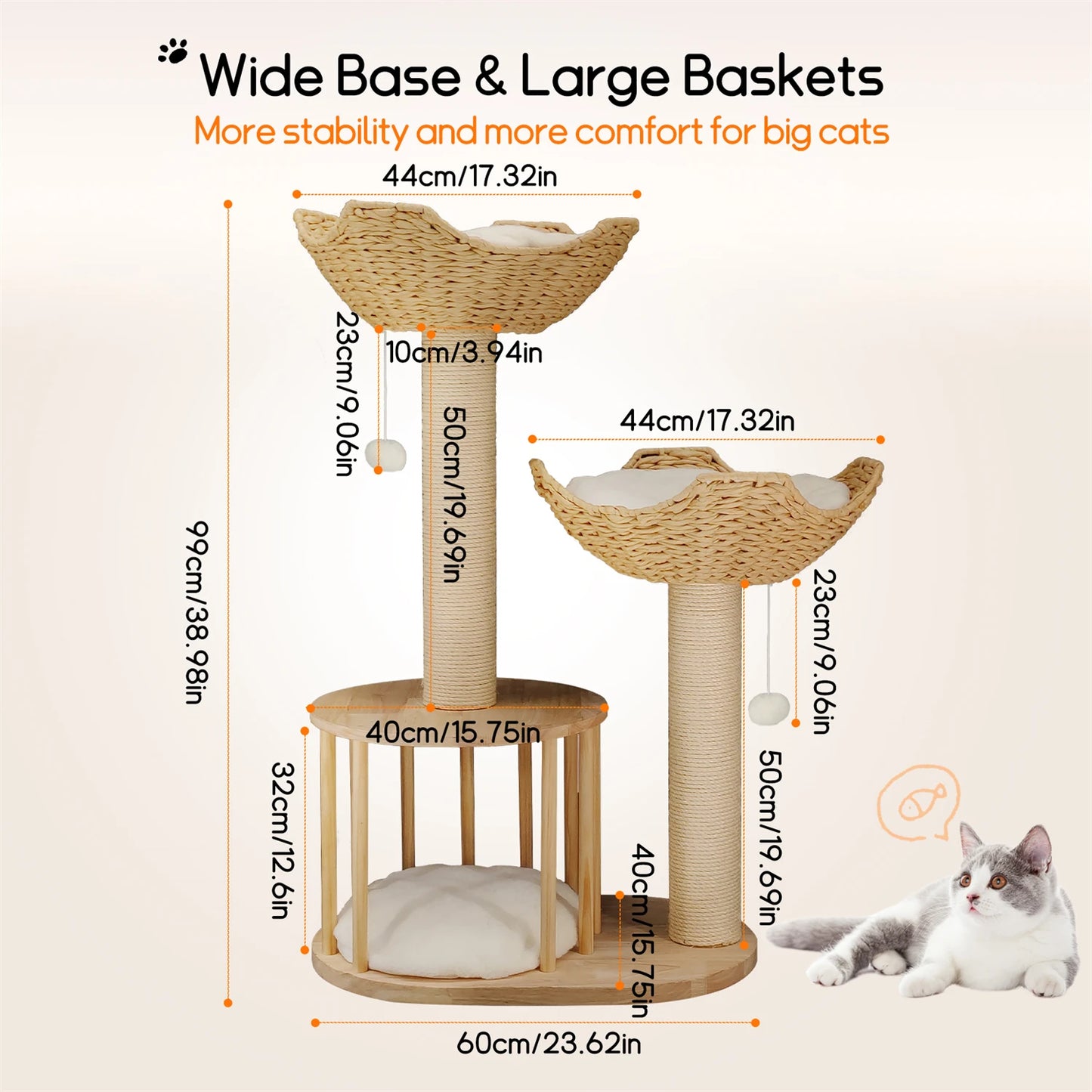 Cat Activity Tower with Scratching Post