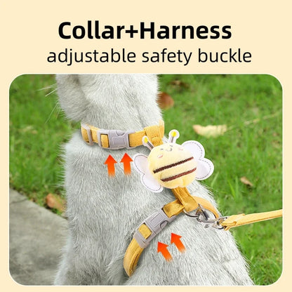 Harness Bee Leash Collar Adjustable