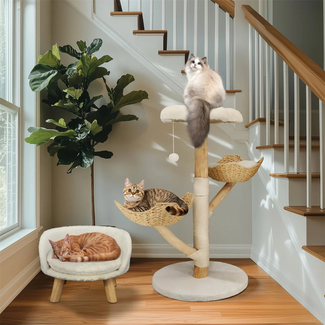 Solid Wood Cat Climbing Tree