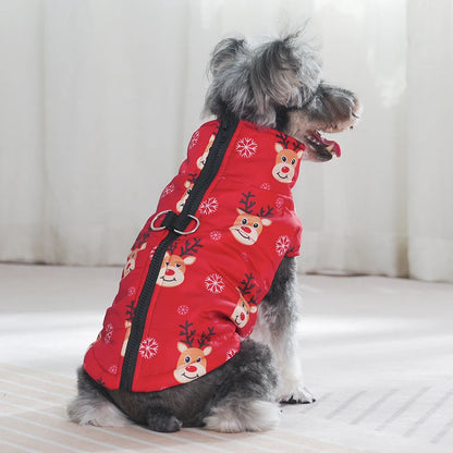 Christmas Dog Jacket Coat Winter Warm Pet Clothes for Small Medium Dogs Cats Vest Costume Waterproof Puppy Chihuahua Pug Outfits