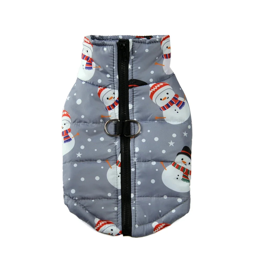 Christmas Dog Jacket Coat Winter Warm Pet Clothes for Small Medium Dogs Cats Vest Costume Waterproof Puppy Chihuahua Pug Outfits