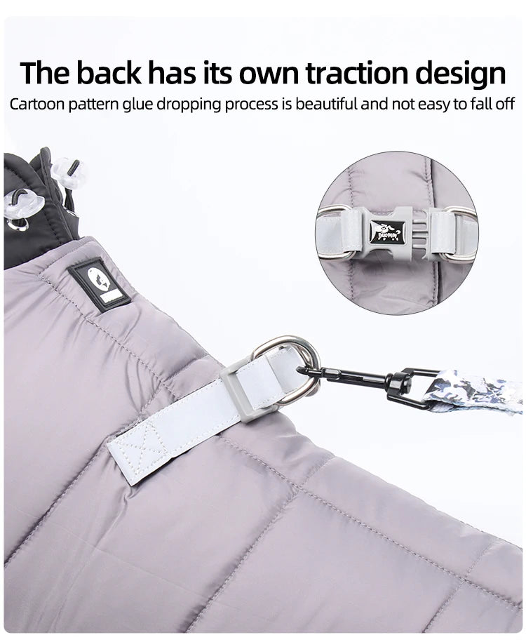 Waterproof Dog Jumpsuit Reflective Thick Puppy Jacket Overalls For Small Medium Dogs Outdoor Windproof Yorkie Pug Coat Outfits