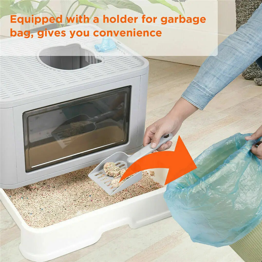 Foldable Litter Box Front Entry & Top Exit
