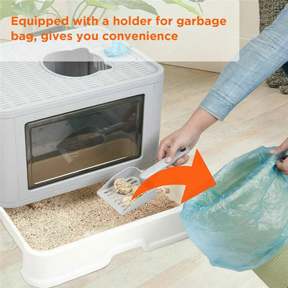Foldable Litter Box Front Entry & Top Exit