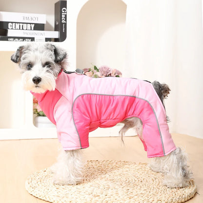 Winter Reflective Dog Clothes Jumpsuit For Small Medium Dogs Waterproof Warm Puppy Jacket Overalls Chihuahua Pet Onesie Outfits
