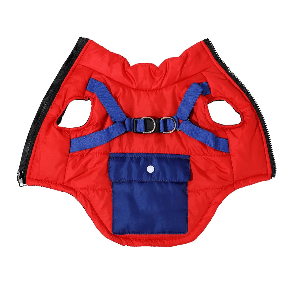 Puppy Clothes with Harness Winter Warm Dog Jacket for Small Medium Dogs Cats Apparel Chihuahua French Bulldog Pug Pet Costume