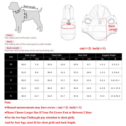 Warm Fleece Dog Coat With Hooded Waterproof Winter Pet Puppy Clothes For Small Medium Dogs Cats French Bulldog Hoodie Costume
