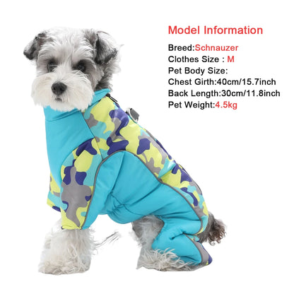 Winter Reflective Dog Clothes Jumpsuit For Small Medium Dogs Waterproof Warm Puppy Jacket Overalls Chihuahua Pet Onesie Outfits