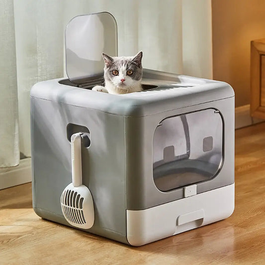 Enclosed Cat Litter Box with Scoop