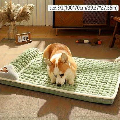 Four Seasons Dog Mat, Universal Kennel, Sleeping Nest with Winter Removable And Washable Floor Mat, Dog Sleeping Mat, Pet Soft Spine Protection, Dog Bed, Pet Sleeping Pad, Removable Mat, Square Pet Bed, Highquality Pet Mat, B