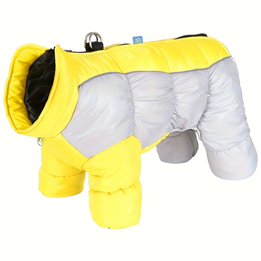 Dog Winter Jacket - Windproof High Neck Pet Coat with Zipper Closure, Warm Thermal Insulation for Small & Medium Dogs, Cute OrangeRed - Cold Weather, Machine Washable Dog Sweater For Winter & Spring, Dog Winter Clothes, Durab